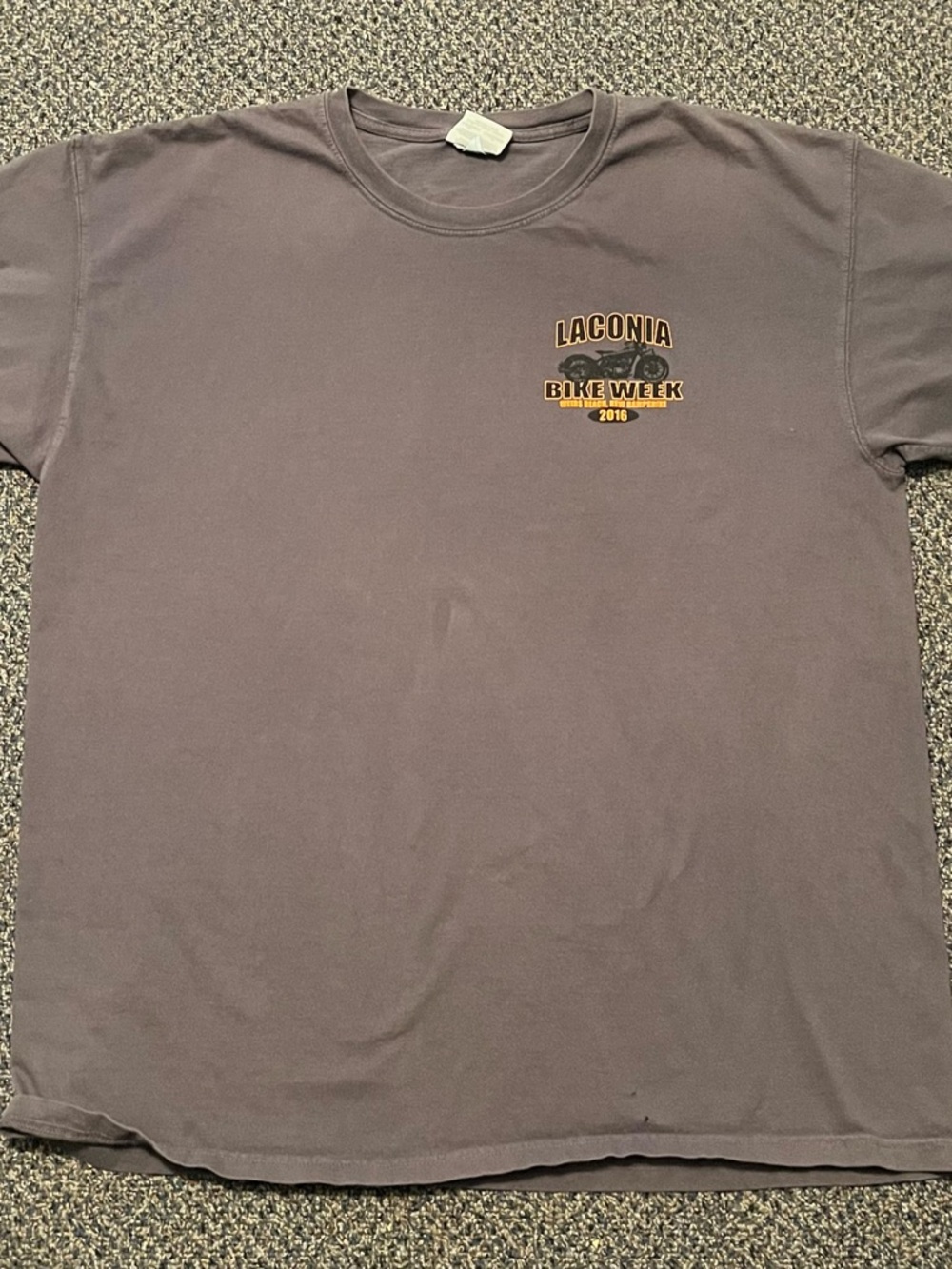 Laconia Bike Week 2016 Men's Xlarge Short-Sleeve Tee - Gray
